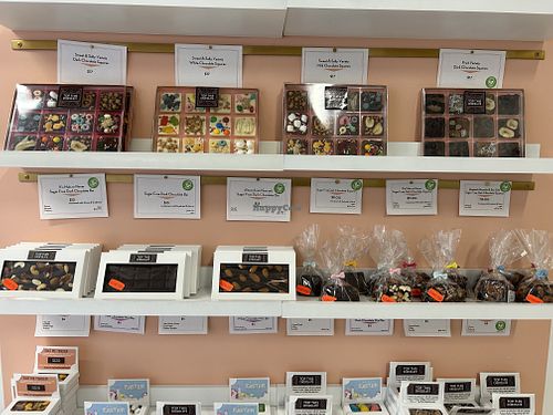 Vegan items labeled   at Top This Chocolate in Ventura