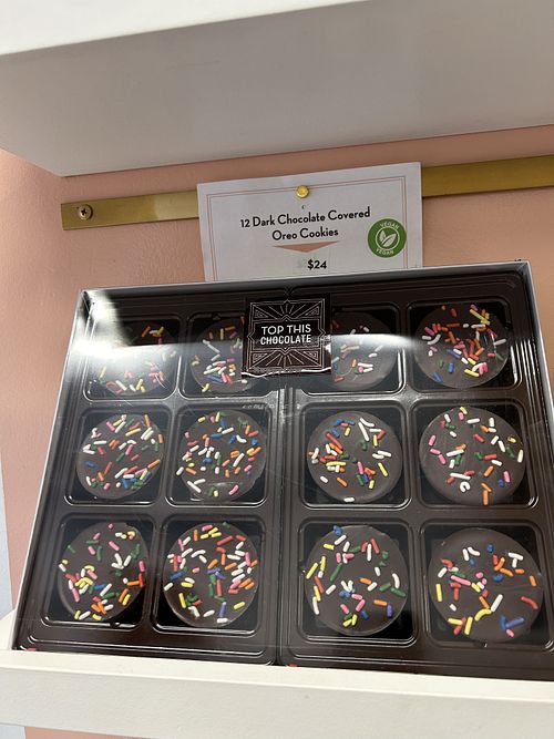 Dark chocolate covered Oreos   at Top This Chocolate in Ventura