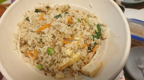 Vegan fried rice - serving is small at Nature's Wok - Cloud Kitchen in Bendigo