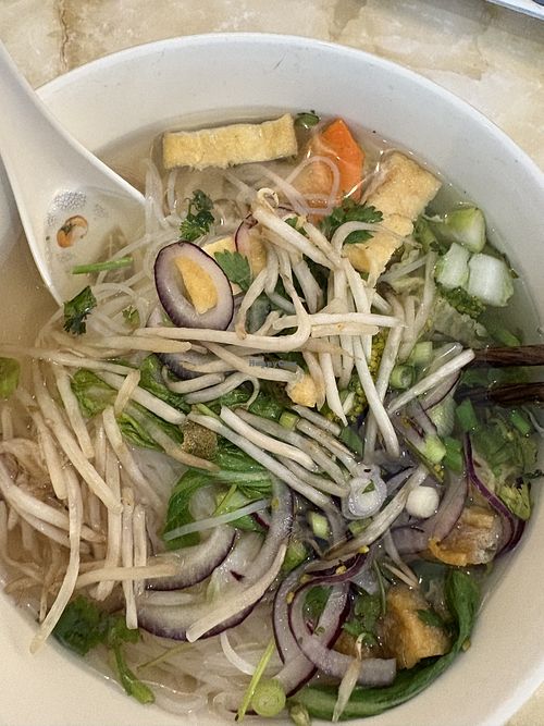 the only vegan soup available but always hits the spot.  at Van's Cafe in Reading