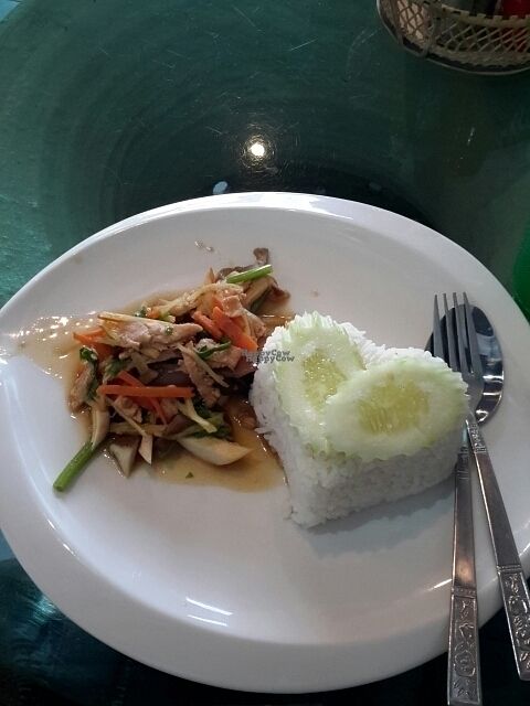 ";ginger stair fry";  at Kingliew in Phuket