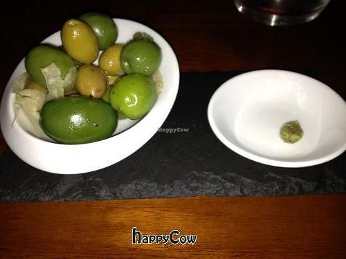 mixed green olives, fennel and preserved lemon at Vedge in Philadelphia