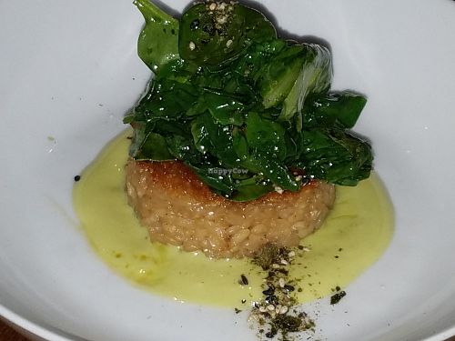 Seared baby tatsoi at Vedge in Philadelphia