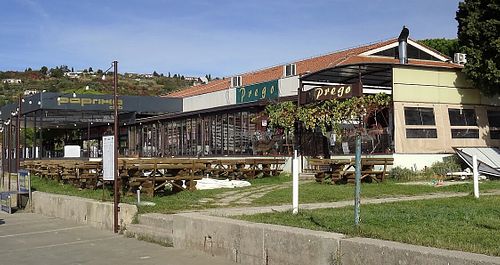 outside  at Prego in Portoroz