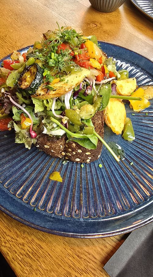 Grilled vegetables sourdough bread at Koffiebar Knisper in Venray
