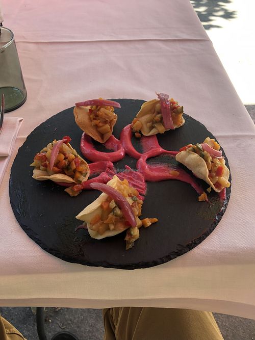 Vegan tacos 15€  at Ristorante Petit Bijou in St-vincent