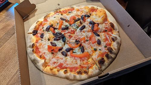 The Roman with Daiya cheese at Proto's Pizza in Broomfield