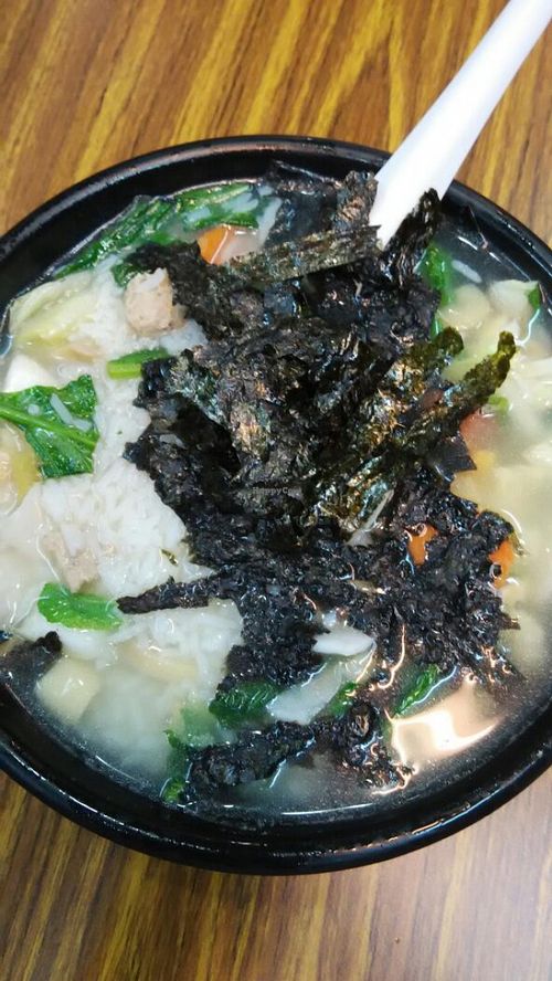 fish porridge at Zi Zai Vegetarian 自在齋 - Yishun in North Singapore