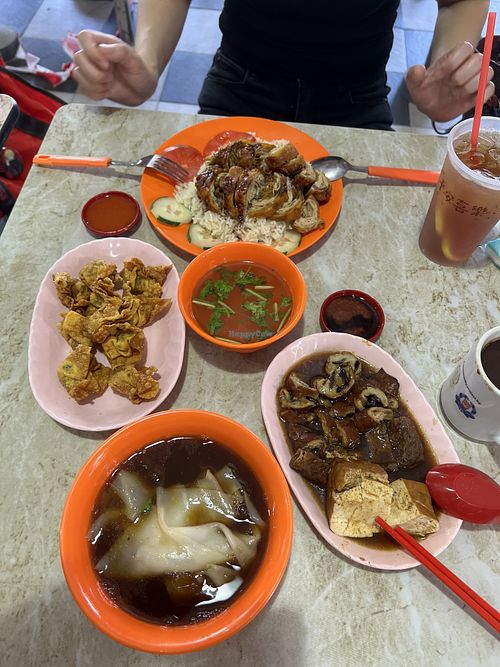 Total cost $ 10.80  at Zhen Xin Vegetarian 真心素食 in Northeast Singapore