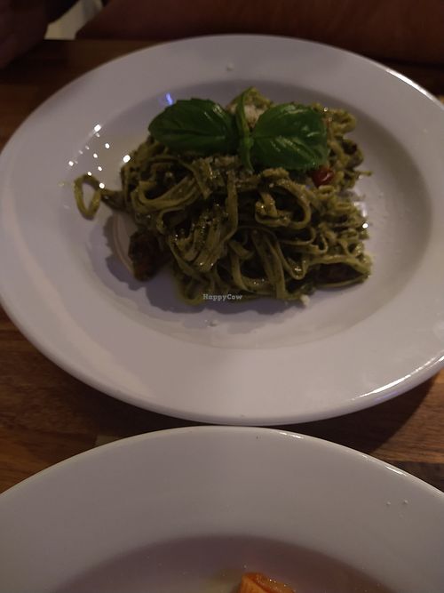 Pesto and sundried tomatoes at Lilla in Portland
