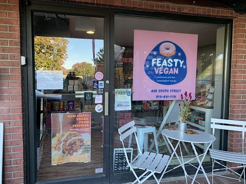 Exterior, close-up at Feasty Vegan in Morristown