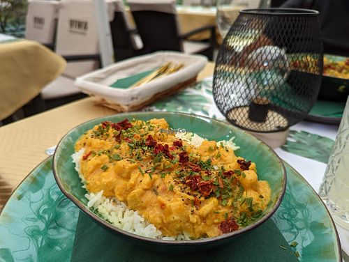 Vegan Paprikash at Yes It Is Vegan II - Liszt Ferenc Tér in Budapest