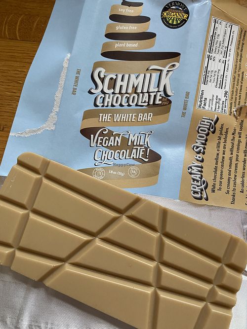 This white chocolate bar is so good !  at Schmilk Chocolate in Colchester