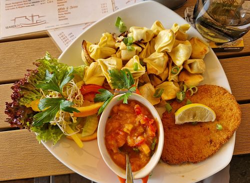 Veganes Knusperschnitzel at Seaside 26 in Friedrichskoog