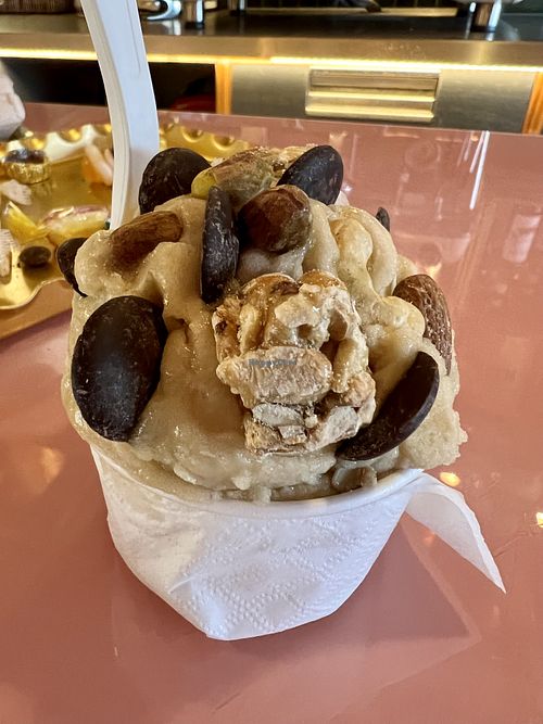  Vegan caramel with toppings   at Aunty Betty's in Stonehaven