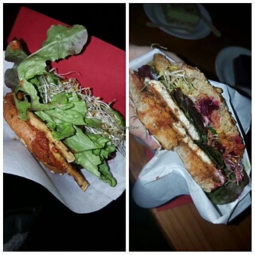 Tofu steak burger. at Sun Day Burgers - Markthalle Neun in Berlin