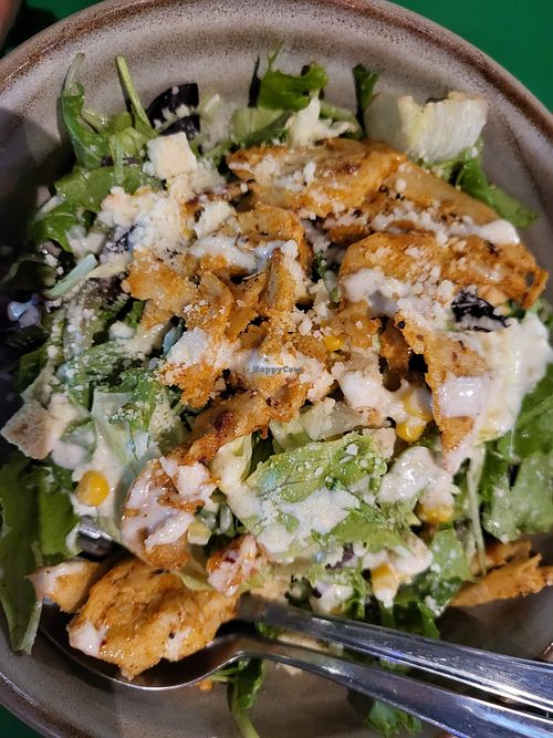 Ceasars salad at Athens Vegan Burgers in Athens