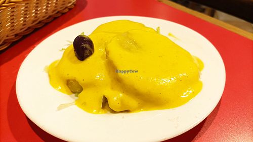 Papa a la huancaína at Loving Hut Lince in Lima