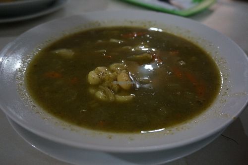 Minestrone.  at Loving Hut Lince in Lima