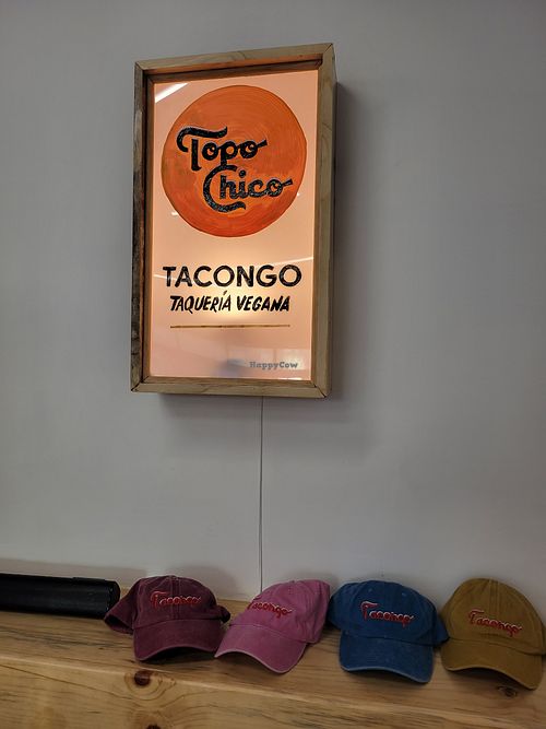 Sign and hats at Tacongo in Tijuana