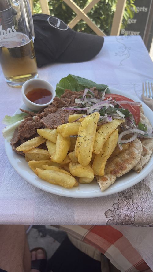 Vegan gyros plate  at Kantirimi Grill House in Symi
