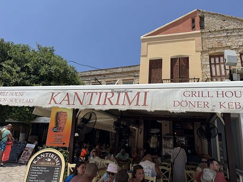 Outside  at Kantirimi Grill House in Symi