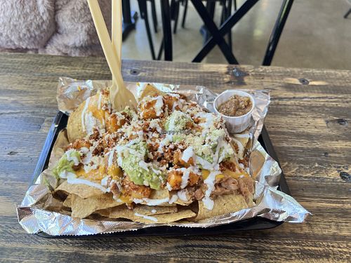 Nachos (7 out of 10)  at L/A Mex Vegan Taqueria in Chicago