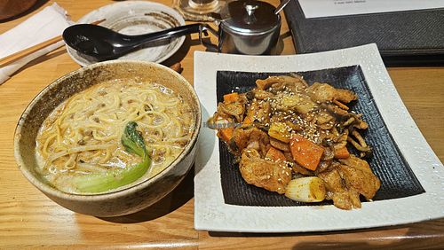 Kimchi stir-fry at Chimaki in Tokyo