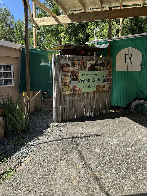 Outside  at Amore Arowako Vegan Club in St John