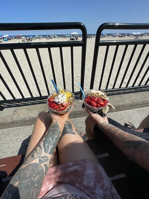 I also love the Hampton Beach location! 🍓🖤  at Playa Bowls in Manchester