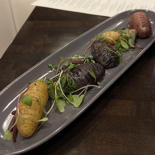 hasselback potatoes no dairy  at TEN 3 in Albuquerque