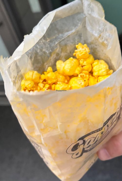 buttery popcorn! at Garrett Popcorn Shops - 625 Michigan Ave in Chicago