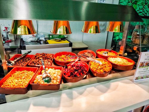 Dishes for DIY bowl at The Good Food Life in Central Singapore