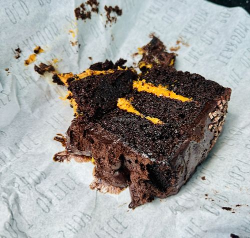 Choc and orange cake - very rich  at The Old Post Office in Isle Of Mull