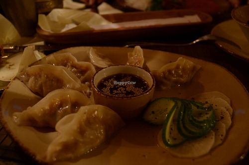 Tibetan 'momo' (dumplings filled with soy meat & cabbage) at Vegafe - Augustijonu Str. in Vilnius