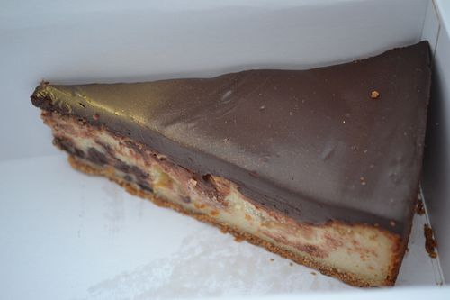 The apple cheese cake, crust and chocolate were amazing, the filling was so sweet I couldn't eat all of it. at Vegan Folie's in Paris