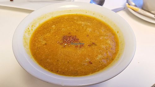 Soup of the day at Vegan Folie's in Paris