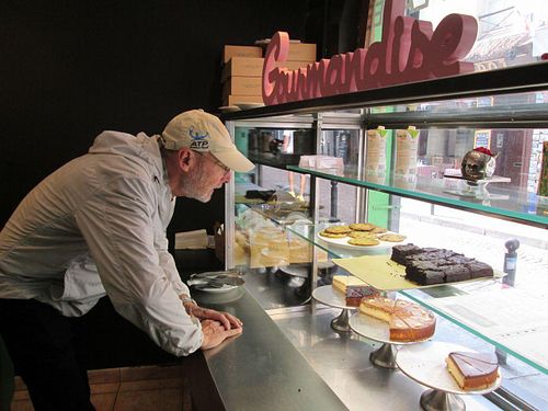 The vegan cakes are mouthwatering. at Vegan Folie's in Paris