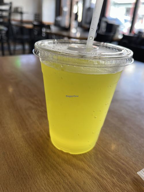 Pineapple slushy #Veganuary at Twisted Plants in Milwaukee