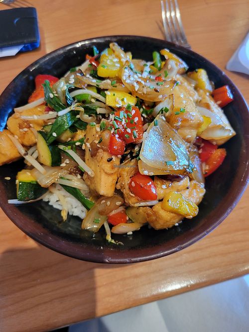 Tofu Donburi at Syringa in Coeur D Alene