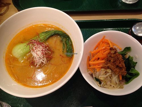 Tantan men set with Bibimba
 at T's Tantan - Tokyo JR Station in Tokyo