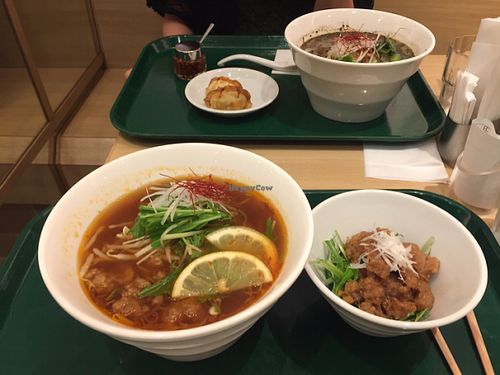 ramen with soy meat  at T's Tantan - Tokyo JR Station in Tokyo