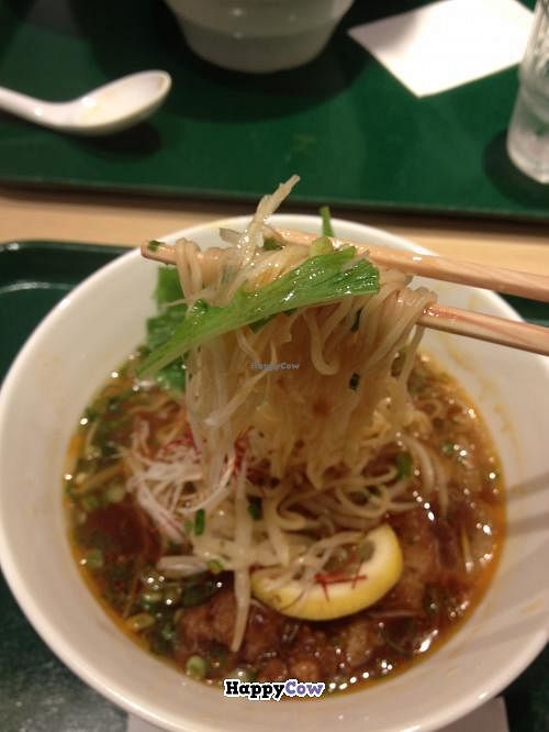 Midori vegan ramen at T's TanTan. Awesome! at T's Tantan - Tokyo JR Station in Tokyo