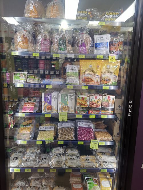 Tofu and mock meats at Kingaroy Discount Drug Store in Kingaroy