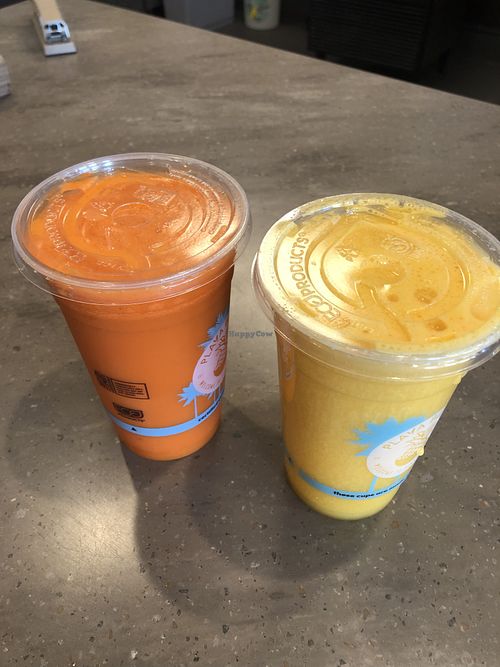 Fresh squeezed orange juice 
Endless summer - carrot ginger   at Playa Bowls in Fort Myers