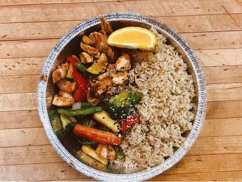 Stir Fry Chicken with Brown Rice - Take Out  at The Allways Cafe in Huntingdon Valley