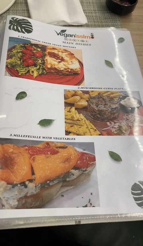   at Veganissimo in Santorini