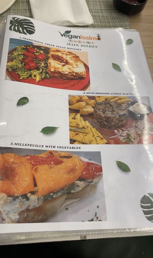   at Veganissimo in Santorini