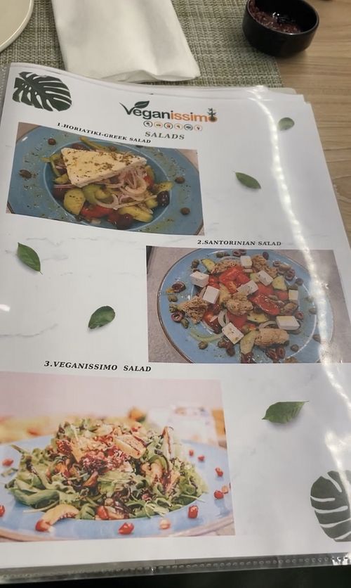   at Veganissimo in Santorini