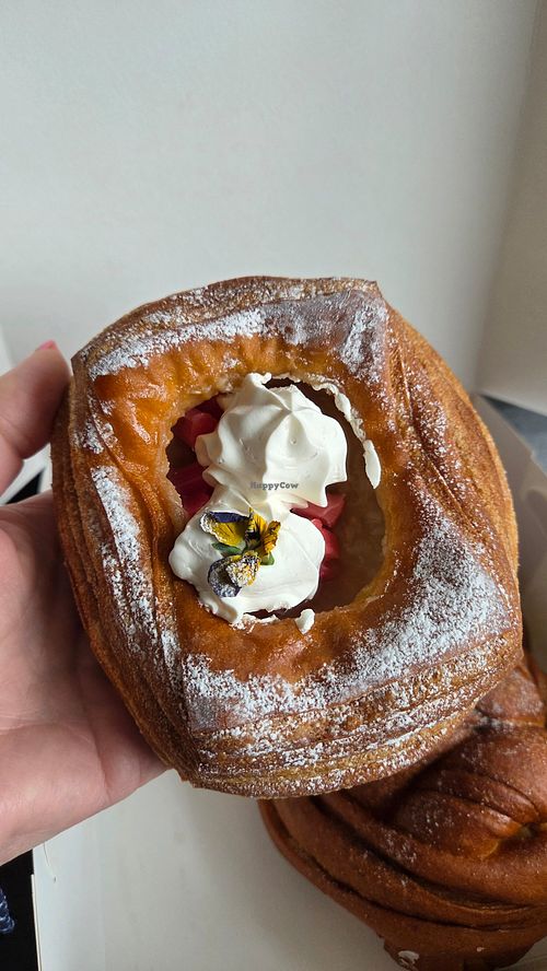 Rhubarb and custard pastry at Lovely Rita's Bakehouse in Sheffield